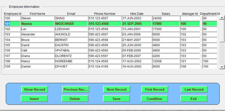 form navigation 1 | How to Insert, Navigate and Delete Records in Oracle Forms ?