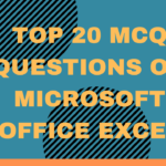 MCQ QUESTIONS ON MICROSOFT OFFICE EXCEL
