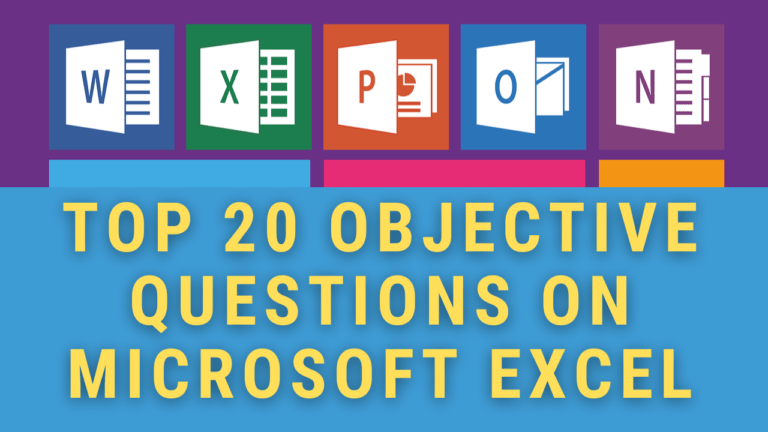 Objective Questions on Microsoft Excel