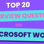 Solved Interview Questions on Ms Word