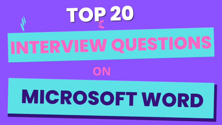 Solved Interview Questions on Ms Word