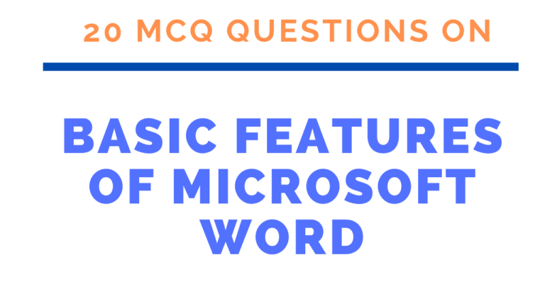Microsoft Word MCQ Questions with Answer