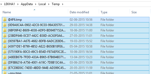 Delete Temporary Files