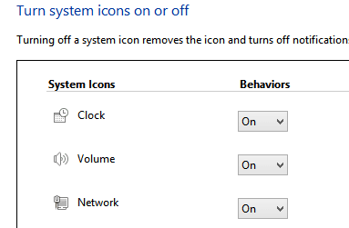 How to Turn System Icons On or Off on Notification Area