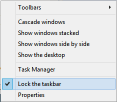 How to Lock/Unlock the Taskbar in Windows Desktop