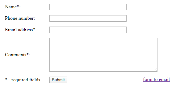 100Forms Contact forms