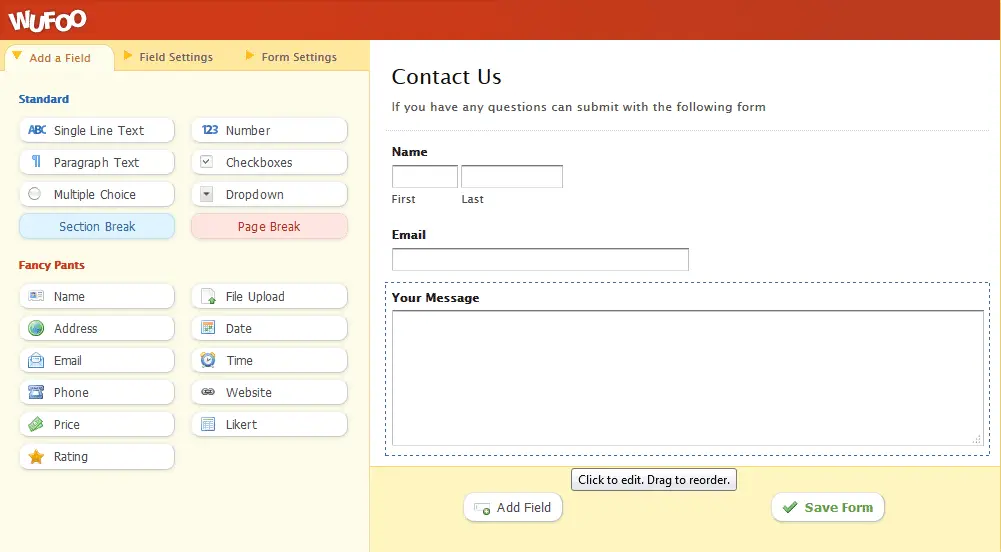 Wufoo form tools to make really nice online web forms