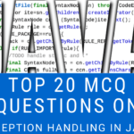 MCQ Questions On Exception Handling
