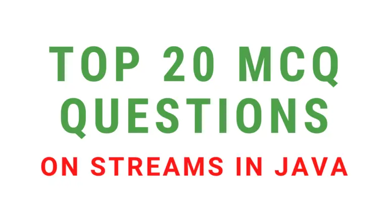 MCQ Questions On Streams In Java