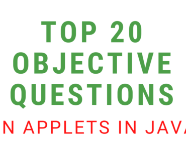 Objective Questions On Applets In Java