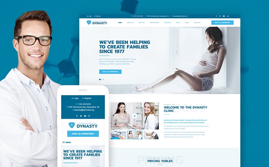 Top 20 Healthcare WordPress Themes For Multipurpose Usage 17 Human Reproduction WordPress Theme