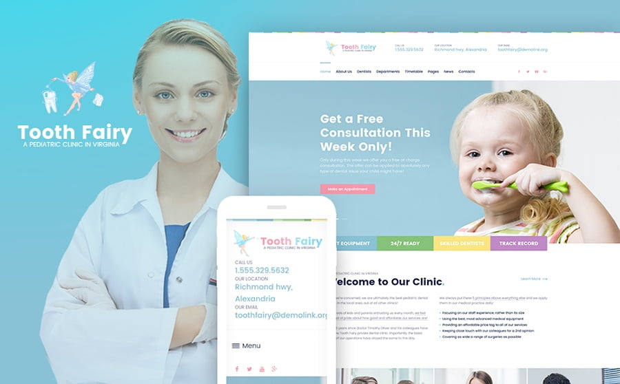 Top 20 Healthcare WordPress Themes For Multipurpose Usage 14 Pediatric Clinic WP Theme