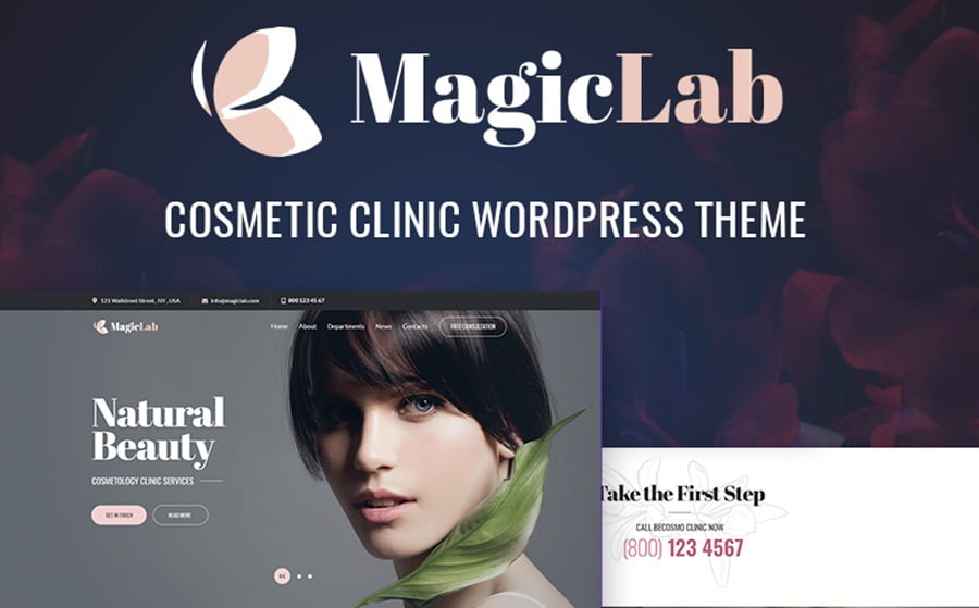 Top 20 Healthcare WordPress Themes For Multipurpose Usage 6 MagicLab - Cosmetic Clinic WordPress Theme