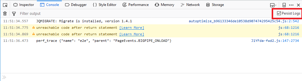 How to Get Browser Console Logs While Testing Website 2 Mozilla Firefox Console Log Setting