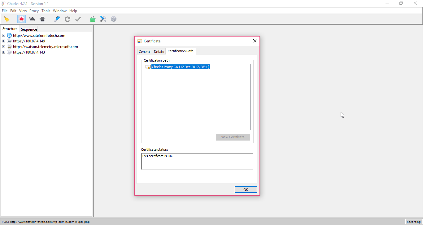 Setting up the Application for Recording Logs
