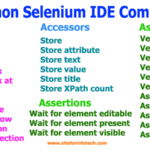 Common Selenium IDE Commands