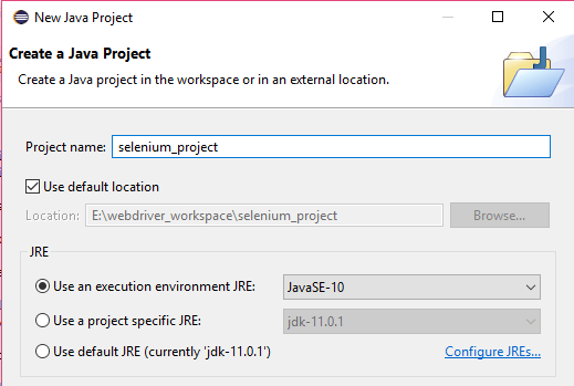 Easy Steps for Getting Started With Selenium WebDriver 6 Create a Java project