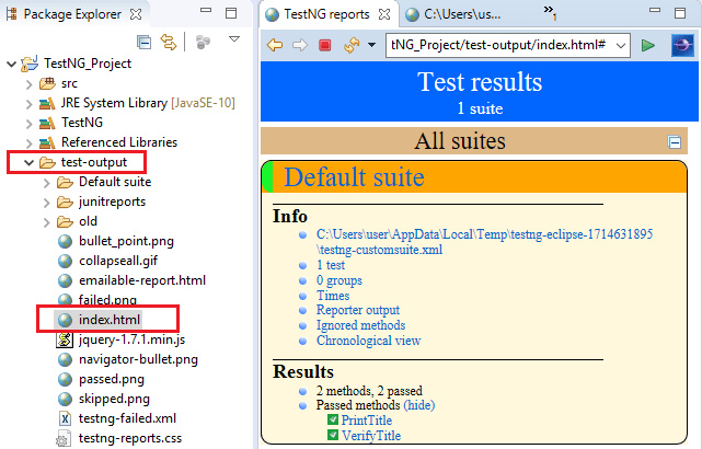 How to Create the First Test Case With TestNG in Eclipse 12 HTML Report | How to Create the First Test Case With TestNG in Eclipse