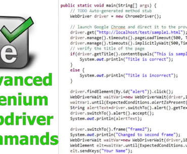 Advanced Selenium Webdriver Commands for Web Automation