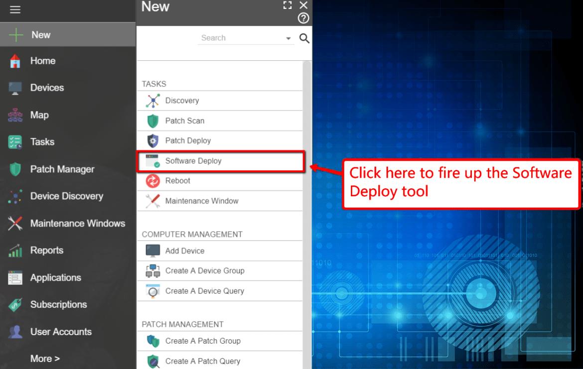 Cloud Management Suite Review - All In Solution to Manage Your IT 6 Fire up the Software Deploy Tool