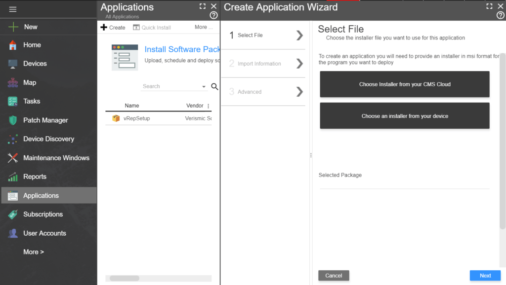 Cloud Management Suite Review - All In Solution to Manage Your IT 7 Create Application Wizard