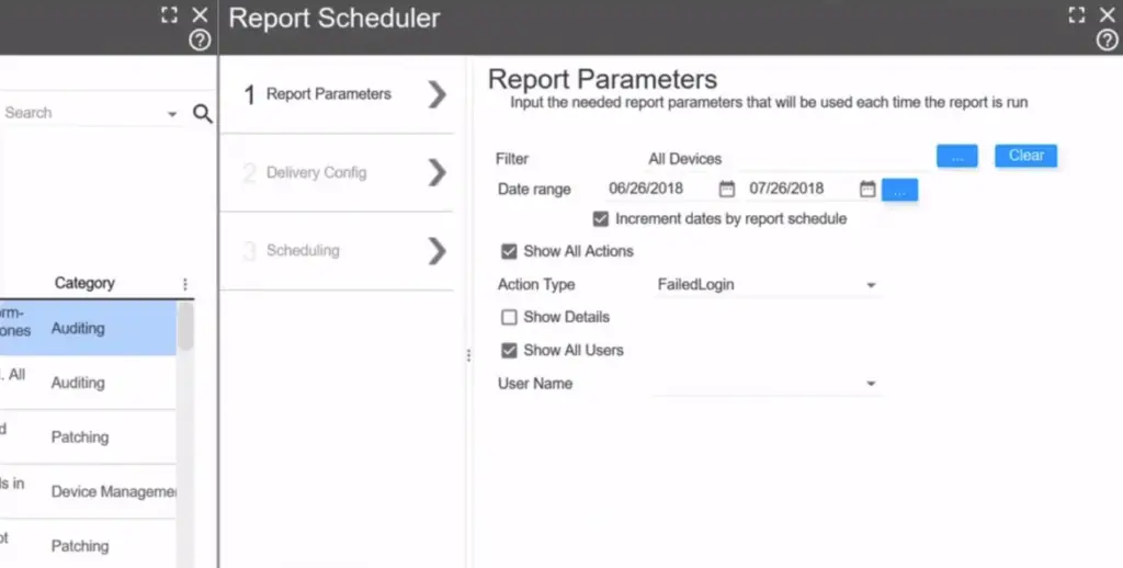 the “Report Scheduler” tool