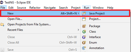 How to Create the First Test Case With TestNG in Eclipse 1 Creating New TestNG Project