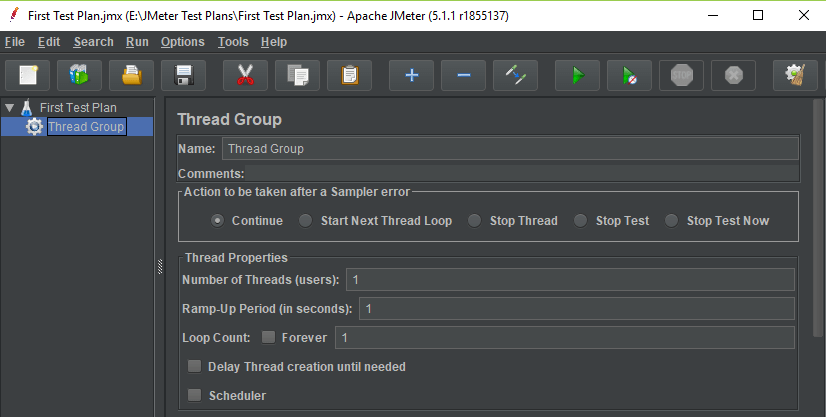 How to get started with JMeter - Step by Step Guide 4 Creating ThreadGroup