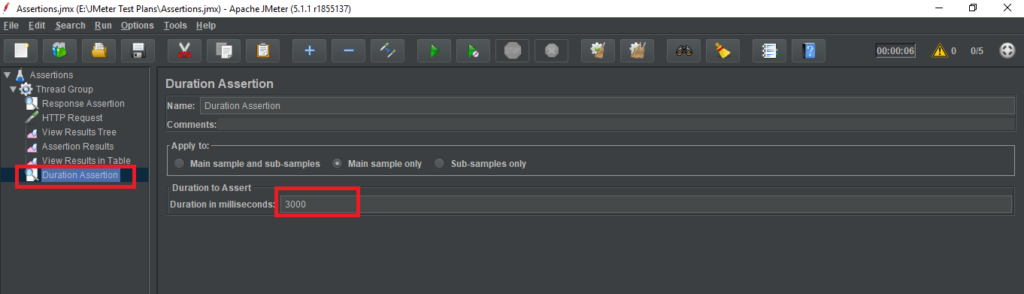 6 Common Types Of Assertions in Jmeter With Useful Examples 3 Duration Assertion