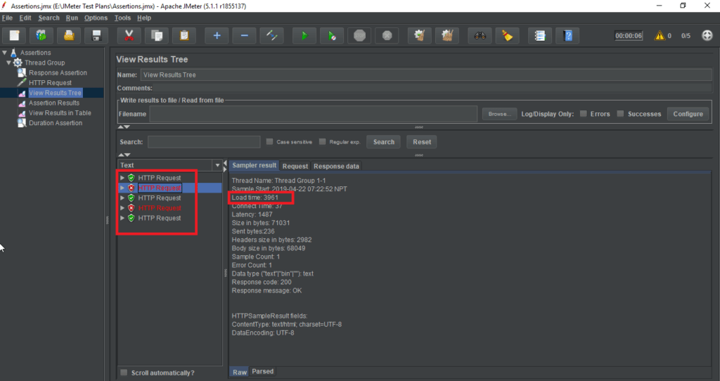 6 Common Types Of Assertions in Jmeter With Useful Examples 4 Duration assertion results
