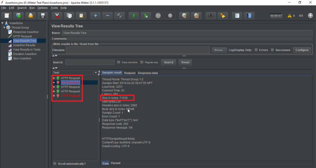 6 Common Types Of Assertions in Jmeter With Useful Examples 6 Size Assertion Results