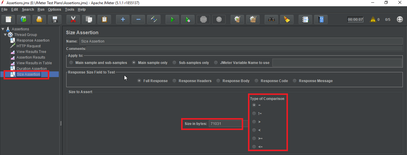 6 Common Types Of Assertions in Jmeter With Useful Examples 5 Size Assertions