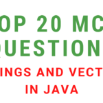 MCQ Questions On Strings And Vectors
