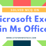 Solved MCQ on Microsoft Excel in Ms Office