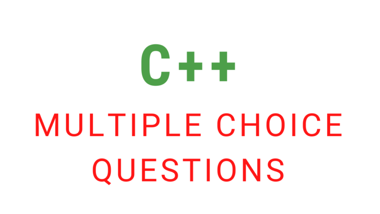 Solved Multiple Choice Questions On C++