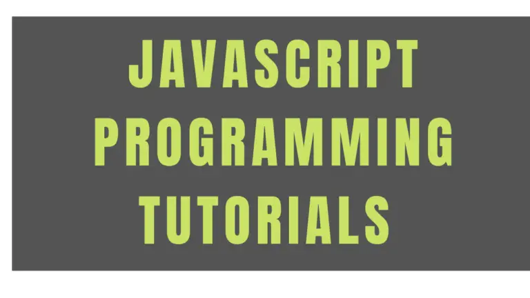 JavaScript Programming Tutorials
