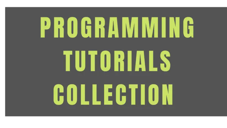 Programming Tutorials Collection