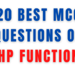 20 Best MCQ Questions on PHP Functions