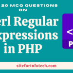 MCQ Questions on Perl Regular Expressions