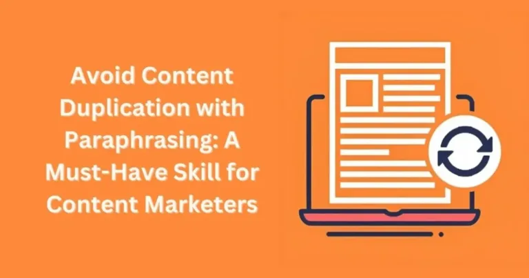 Avoid Content Duplication with Paraphrasing: A Must-Have Skill