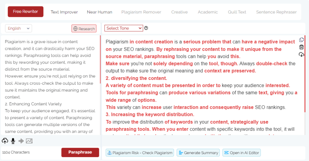 Paraphrasing Tool online paraphrasing tool